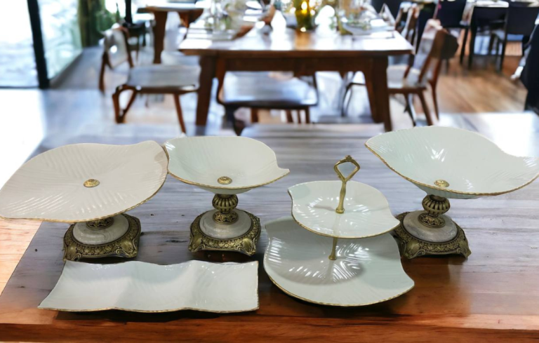 سرویس ۶ پارچه بک استون لب طلا شیوا