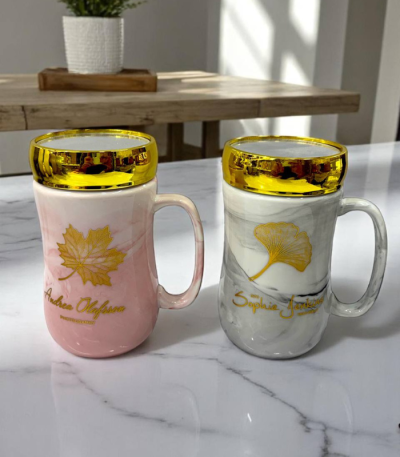 ماگ درب آینه مرمری برگ