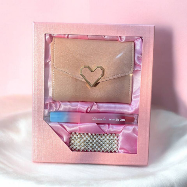 ست کیف‌پول و برق‌لب زنانه