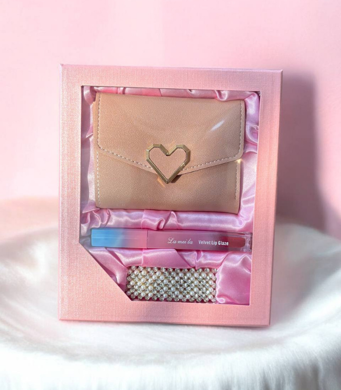 ست کیف‌پول و برق‌لب زنانه