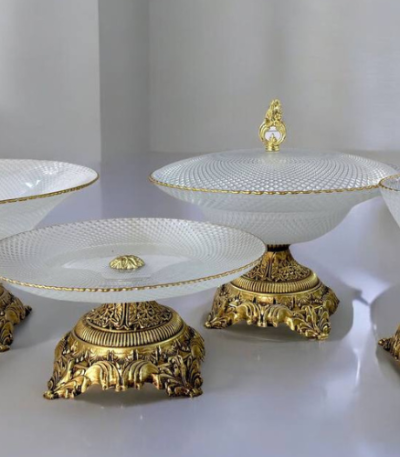 سرویس ۶ تکه لورد صدفی لب طلا