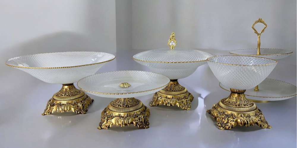 سرویس ۶ تکه لورد صدفی لب طلا