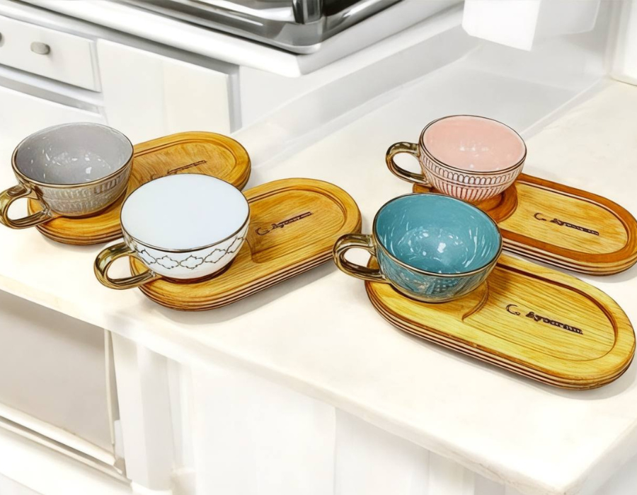 فنجان آیناز زیره چوب جفتی