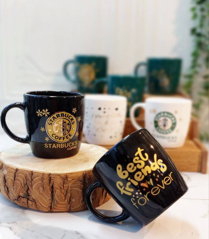 ماگ بلند دکور طلا