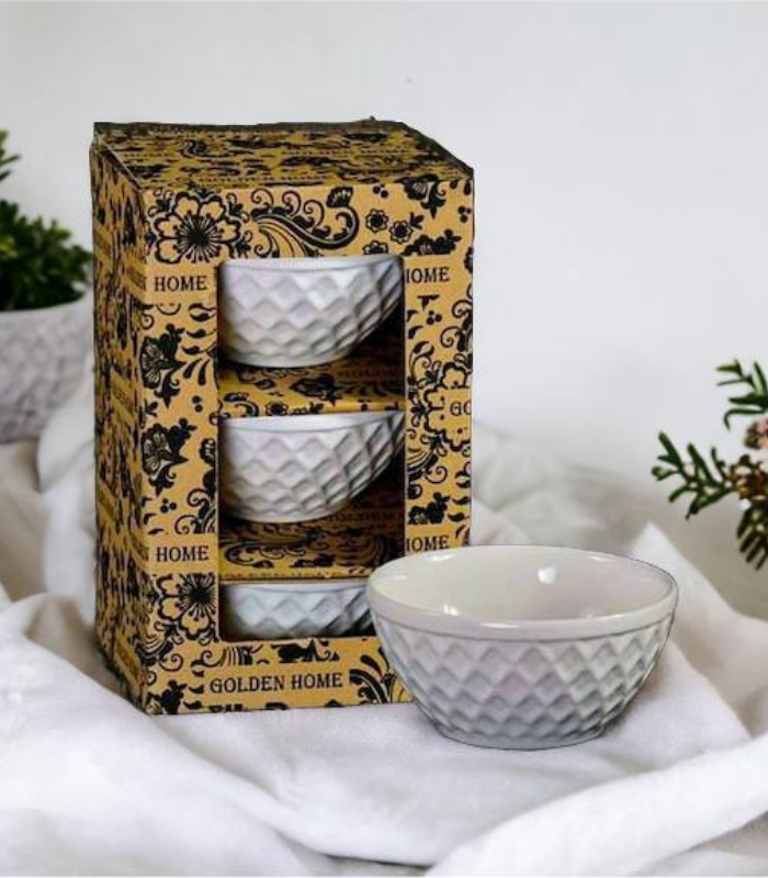 ست کاسه آبگوشت سبدی سفید