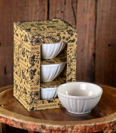 ست کاسه آبگوشت خط دار سفید