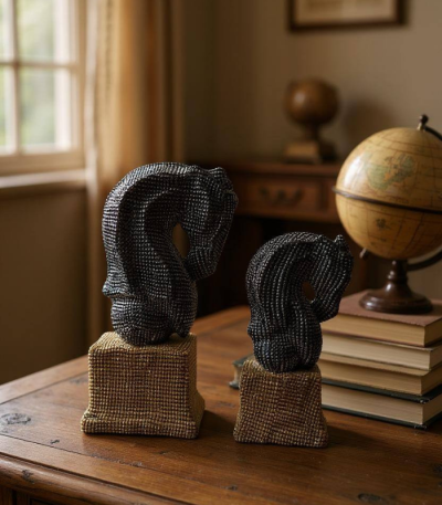 تندیس اسب جفتی نگین کاری شده