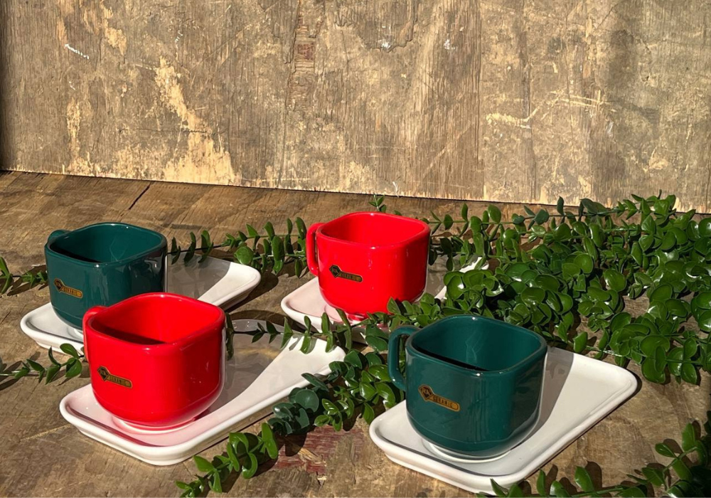 فنجان زیره دار جفتی لوکس