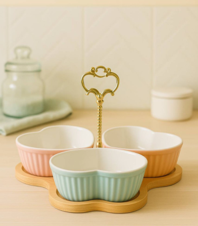 اردو خوری سه‌خانه قلب زیرچوب گوزل