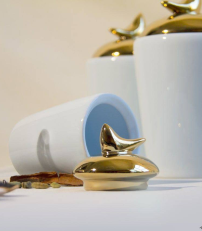 پاسماوری هفت پارچه آبی طلایی