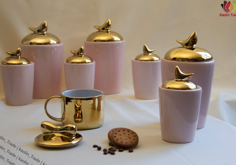 پاسماوری هفت پارچه صورتی طلایی