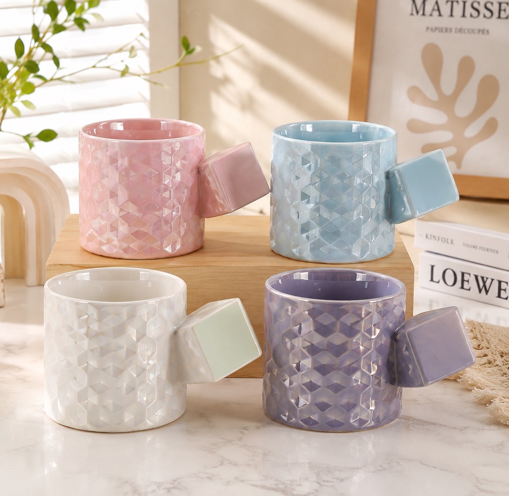 ماگ دسته مکعبی براق