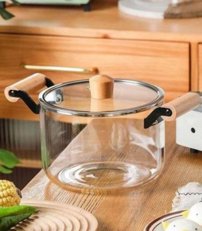 قابلمه پیرکس دسته چوبی 3,5 لیتر