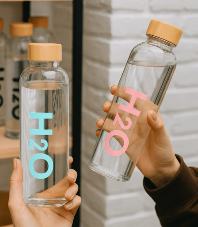 بطری آب پیرکس 700 میل H2O درب بامبو